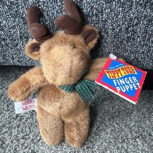 Mary Meyer Tippy Toes Finger Puppet Ruckus The Moose 7.5" Plush Vintage 1994